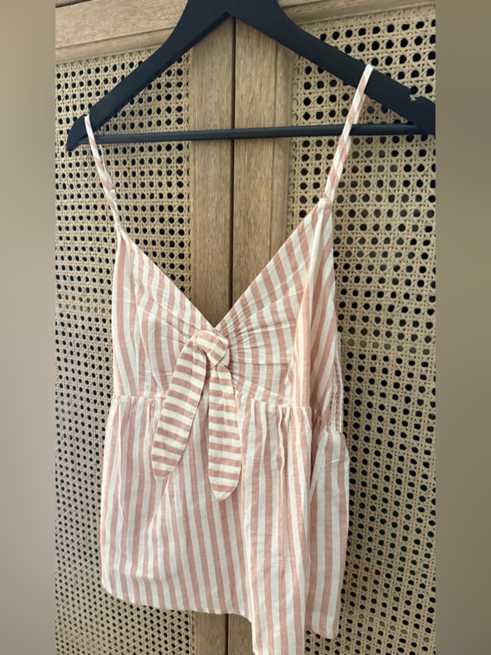 O'Neill Pink & White Linen Cami